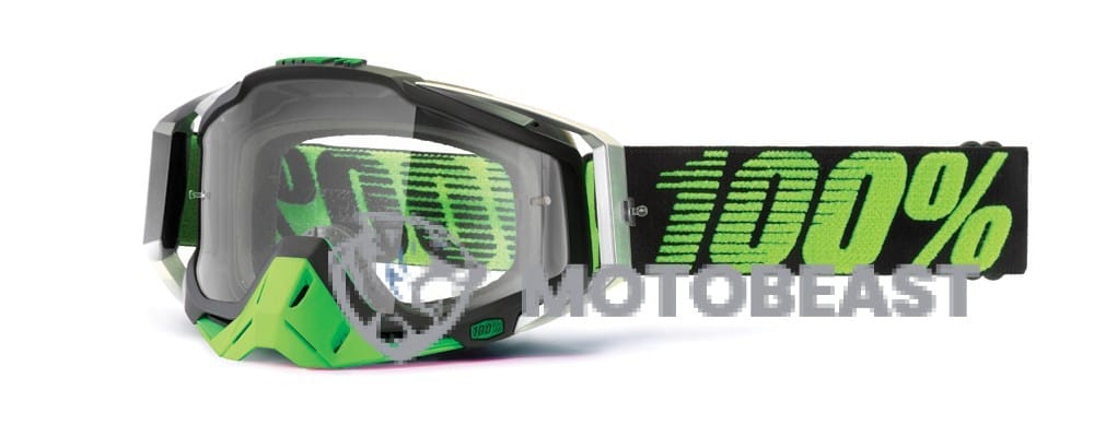 100% RACECRAFT METAL / LIME CLEAR