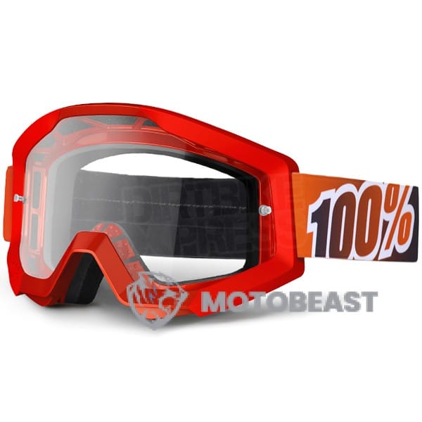 100% MUD STRATA FIRE RED CLEAR