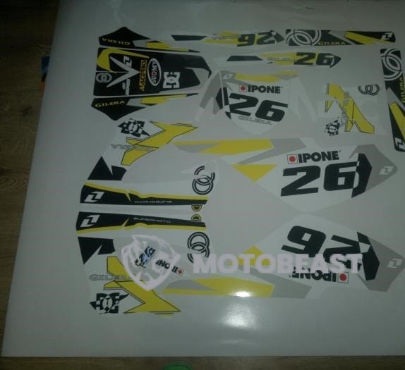 Gilera SMT Ipone Yellow motociklo grafikas