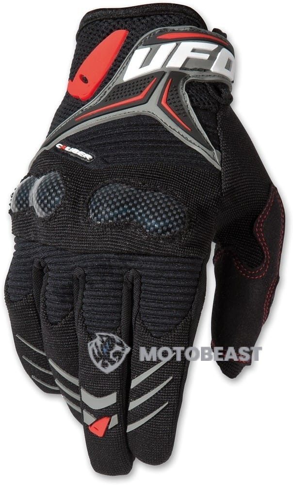 UFO Motokrosinės pirštinės MX CARBON , juodos spalvos