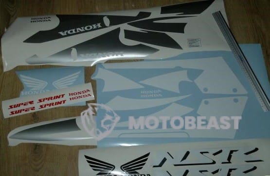 Honda NSR125 sidabrinės-baltos grafikos