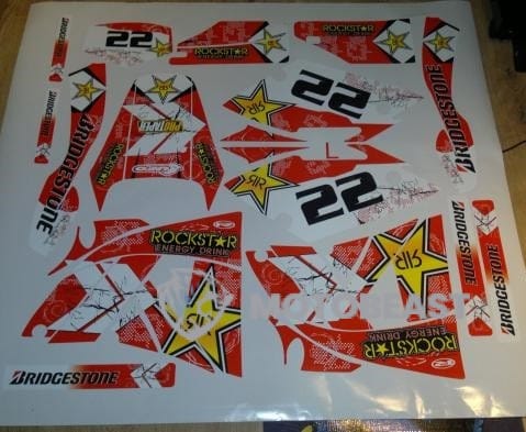 Rieju MRX Rockstar raudonos grafikos