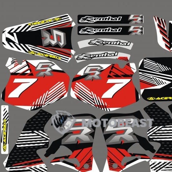 Honda CR125/CR250 Raudonos grafikos