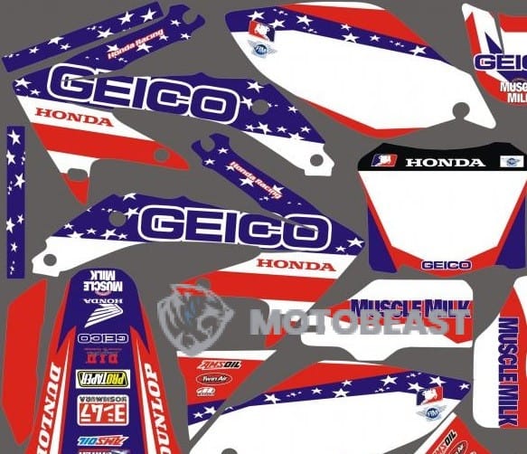 Honda CRF450 2005-2008 Geico grafikos