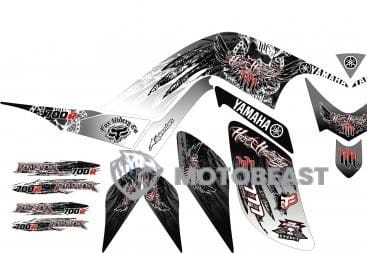 Yamaha Raptor 700 Skull grafikos