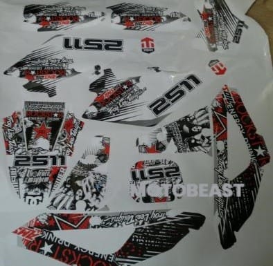 Husqvarna Rockstar TLD raudonos grafikos