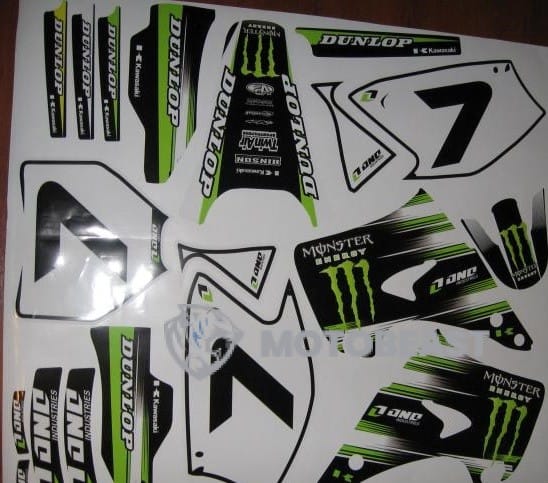 Kawasaki KX125/KX250 2003m. Monster Energy grafikos