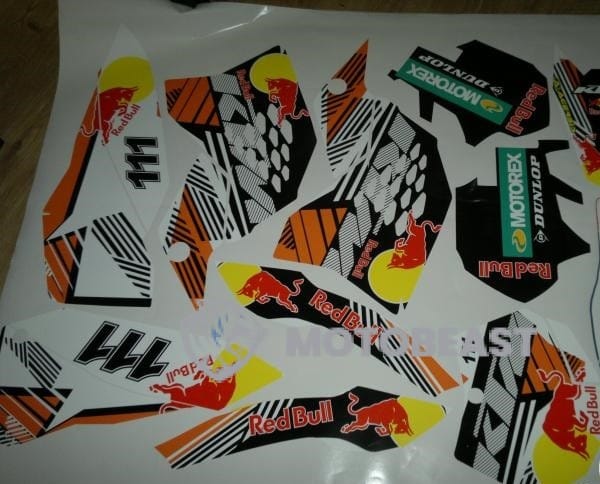 KTM SX/SX-F Seria 2006-2007m. Redbull oranžinės grafikos