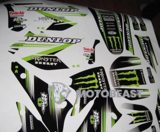 Kawasaki KX250F 2003-2004m. Monster Energy grafikos