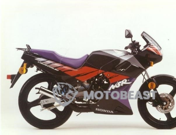 Honda NSR50 1993 juodos-raudonos grafikos