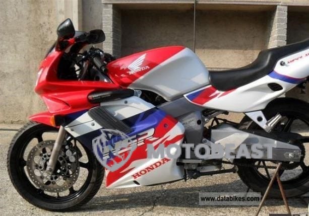 Honda NSR125 baltos-mėlynos-raudonos grafikos