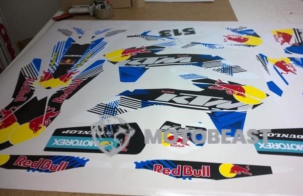 KTM EXC 2012 Mėlynos Redbull grafikos