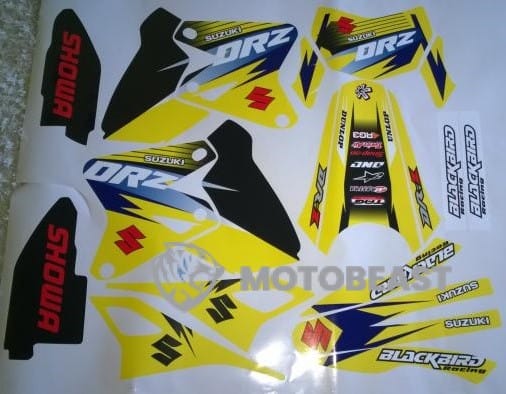 Suzuki DRZ400 Originalios (Geltonos) grafikos