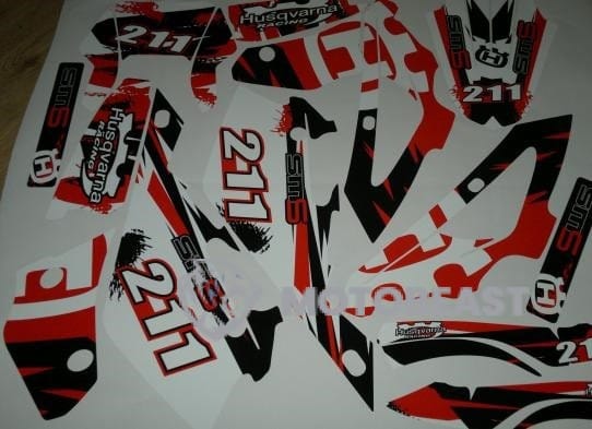 Husqvarna SMS 2011m. originalios raudonos grafikos