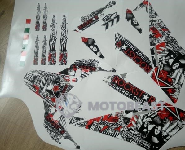 Yamaha XT660 Rockstar raudonos grafikos