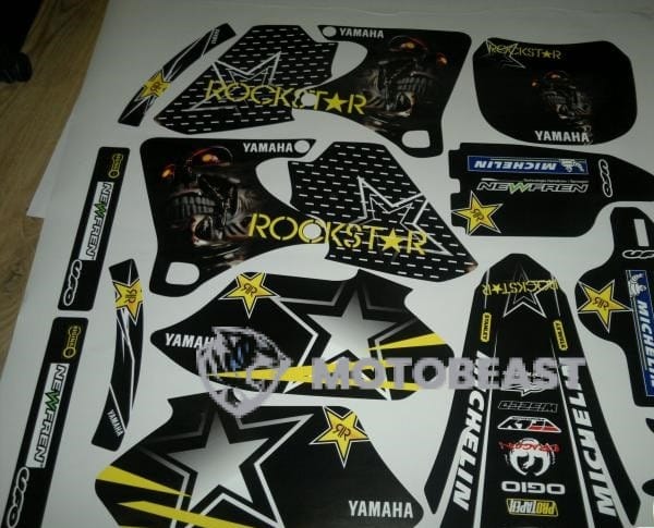 Yamaha YZF250/YZF450 2000-2002m. Rockstar juodos grafikos