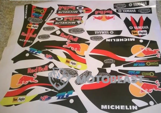 Yamaha YZF250/YZF450 2009m. Redbull juodos grafikos