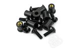 Varžtų komplektas priekinis stiklas juodas M5x16mm 8 vnt.