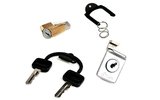 Statinės Spynelių komplektas RMS 4 mm (2x) su raktu Vespa PX / GL / Super 125-200cc (VNX-VLX-VSX-VLA-VLB-VBC)