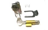 Užrakto komplektas RMS 6 mm (2x) su raktu Vespa PX 125 - 200cc 2 serija