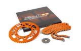 Grandinės komplektas 14x53 - 420 Stage6 aliuminio CNC Orange Beta RR
