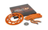 Grandinės komplektas 14x53 - 420 Stage6 Arrow CNC Orange Derby DRD Pro
