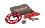 Grandinės komplektas 14x53 - 420 Stage6 aliuminio CNC Red Derbi DRD Pro