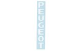 Lipdukas Peugeot (šakė) 190x25 mm baltas