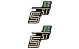 Lipdukas (x2) S51 Enduro juoda / žalia Simson