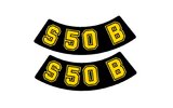 Lipdukas (x2) S50 B juodas / geltonas Simson
