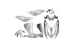 Aptaisymo komplektas 7 vnt. sidabro pilkumo Yamaha Aerox iki 2013 m