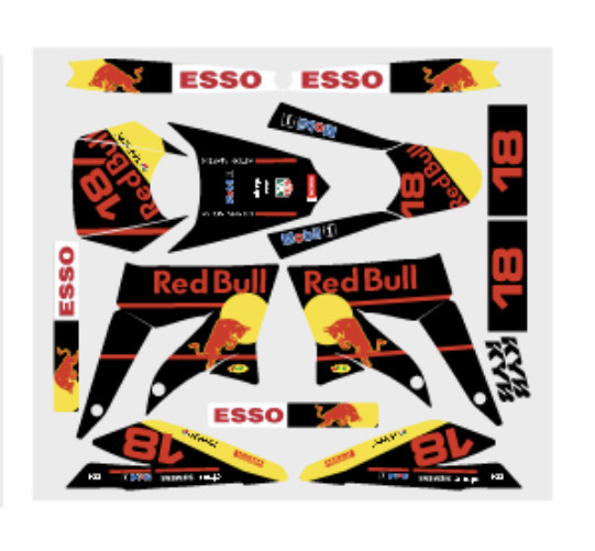 Derbi Senda REDBULL grafikų komplektas