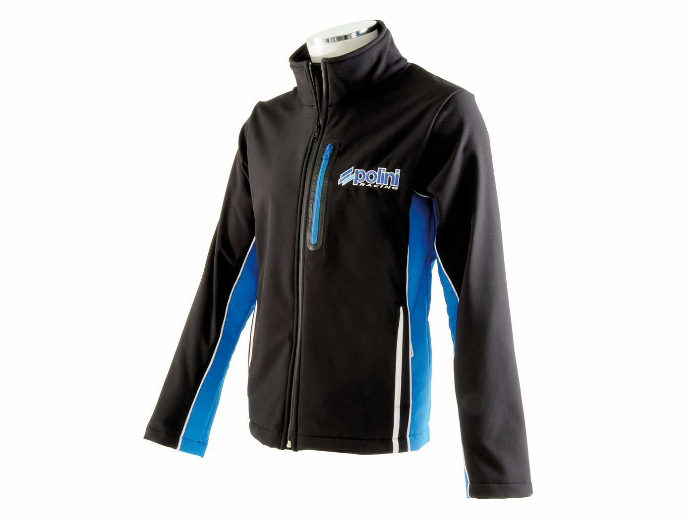 softshell striukė Polini EVO vyriška juoda/šviesiai mėlyna L dydis