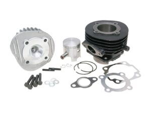 Cilindro komplektas Polini ketaus lenktyninis 75cc 47mm, skirtas Ape 50, Vespa PK 50, Special 50, XL 50