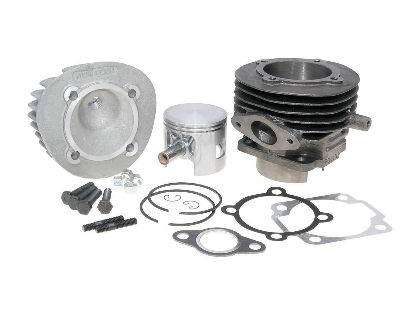 Cilindro komplektas Polini ketaus sport 115cc 57.5mm, skirtas Ape 50, Vespa PK 50, Special 50, XL 50