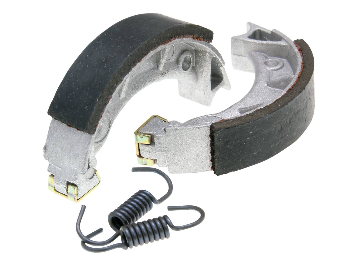 Būgninių stabdžių kaladėlių komplektas Polini 90x18mm su spyruoklėmis būgniniams stabdžiams Piaggio / Vespa Ciao, Bravo, Grillo, SI, Vespino