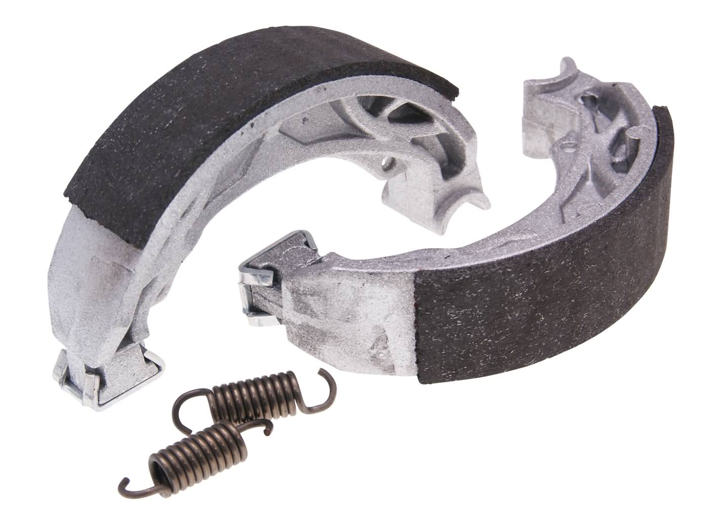 Būgninių stabdžių kaladėlių komplektas Polini 110x25mm su spyruoklėmis būgniniams stabdžiams Gilera, Piaggio, Vespa