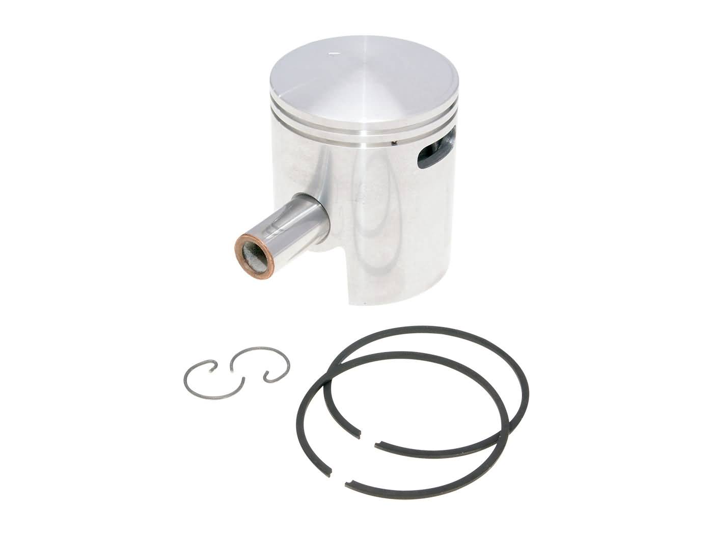 Stūmoklio komplektas Polini dvigubas įvadas 130cc 57mm, skirtas Vespa 125 ETS, PK, Primavera 2T, Primavera ET3 2T, XL