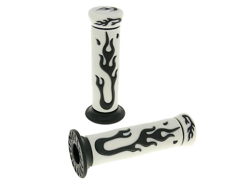 Guminės rankenėlės Flame balta, juoda