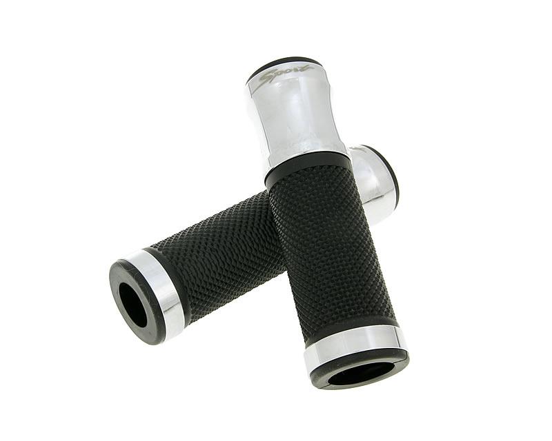 Guminės rankenėlės CNC sport juoda, chromas