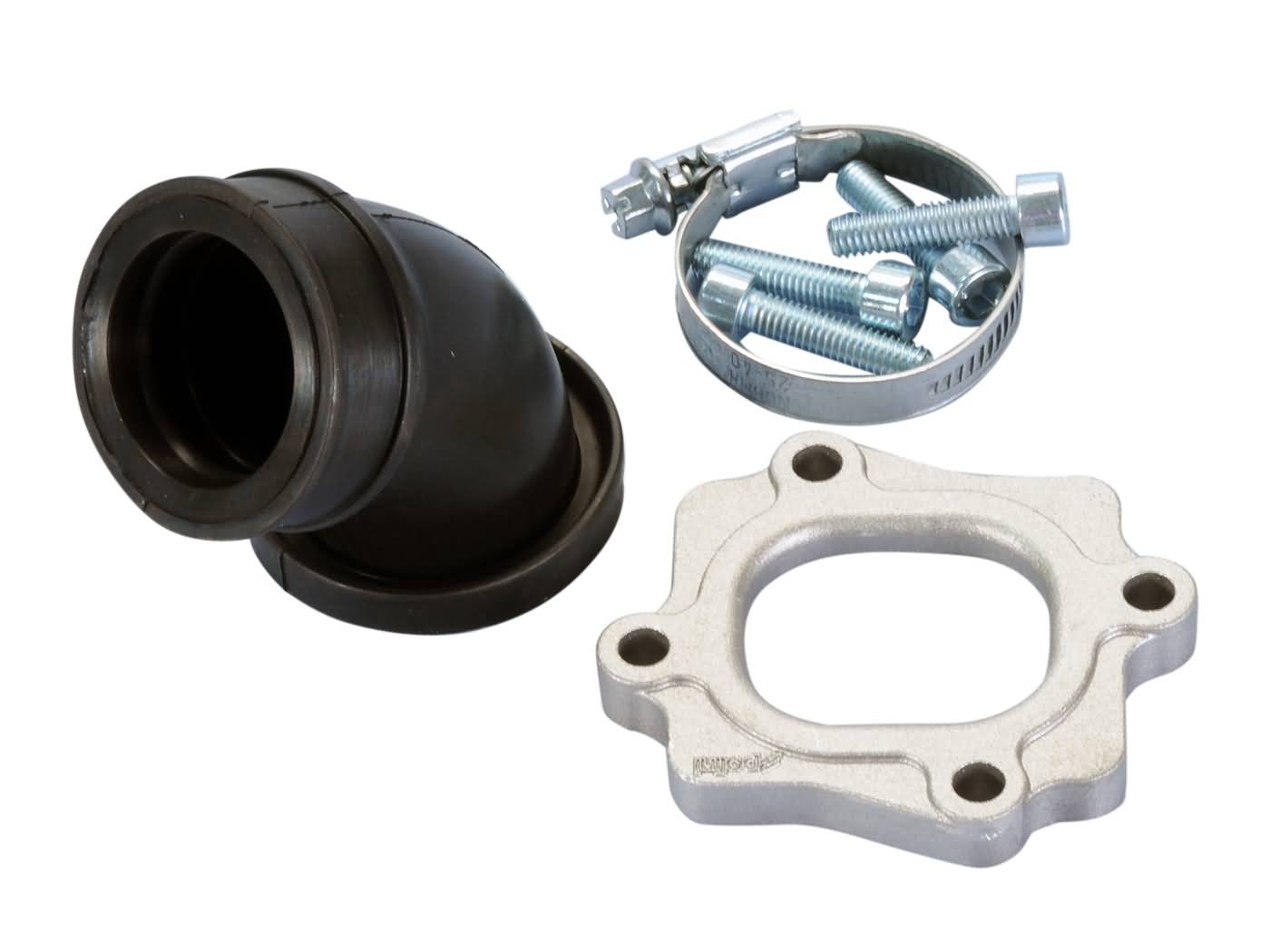 įsiurbimo kolektorius Polini 360 28/33mm, skirtas Minarelli Horizontal su 26-28mm Mikuni VM karbiuratoriumi