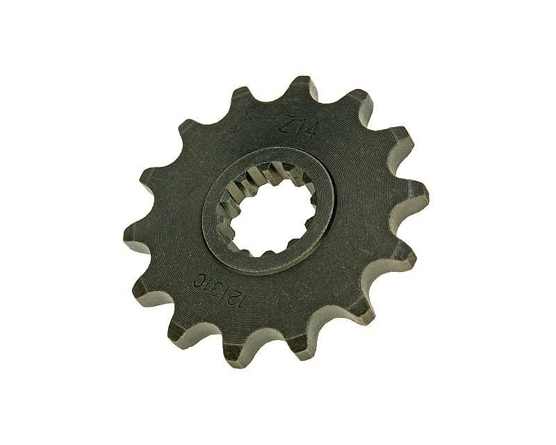 priekinė žvaigždutė 420 – 14 dantų, skirtų Minarelli AM, Generic, KSR-Moto, Keeway, Motobi, Ride, 1E40MA, 1E40MB