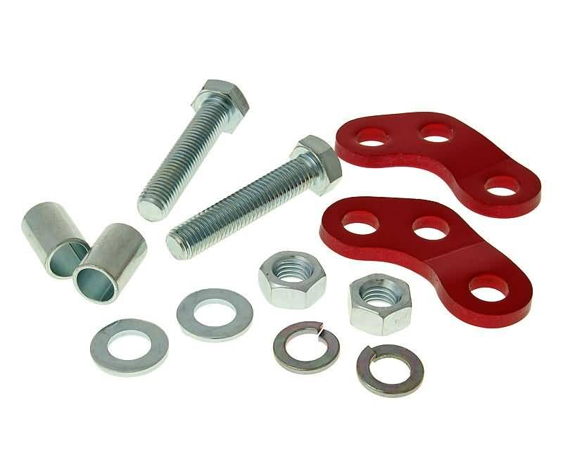 amortizatoriaus adapteris / amortizatoriaus aukščio reguliavimo raudona spalva Derbi Senda (00-), Aprilia RX, SX, Gilera RCR, SMT