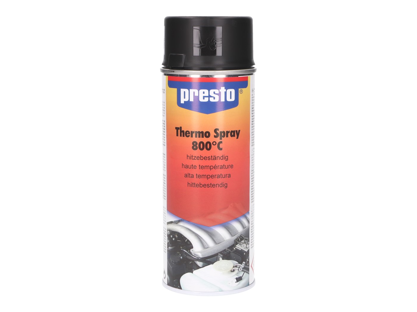 termo purškiami dažai Presto matiniai juodi 800°C 400ml