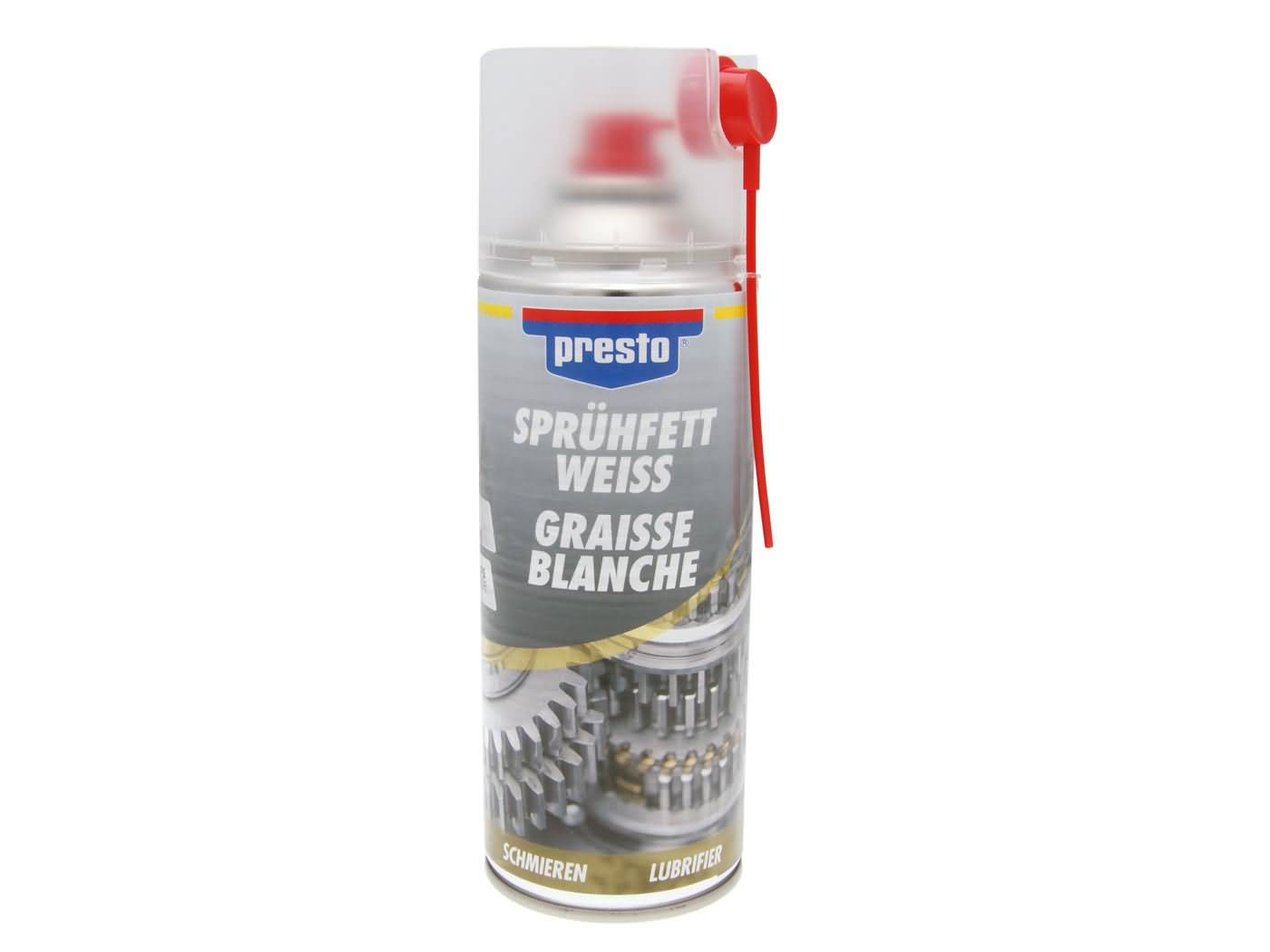 purškiamas tepalas Presto lipnus lubrikantas baltas skaidrus 400ml
