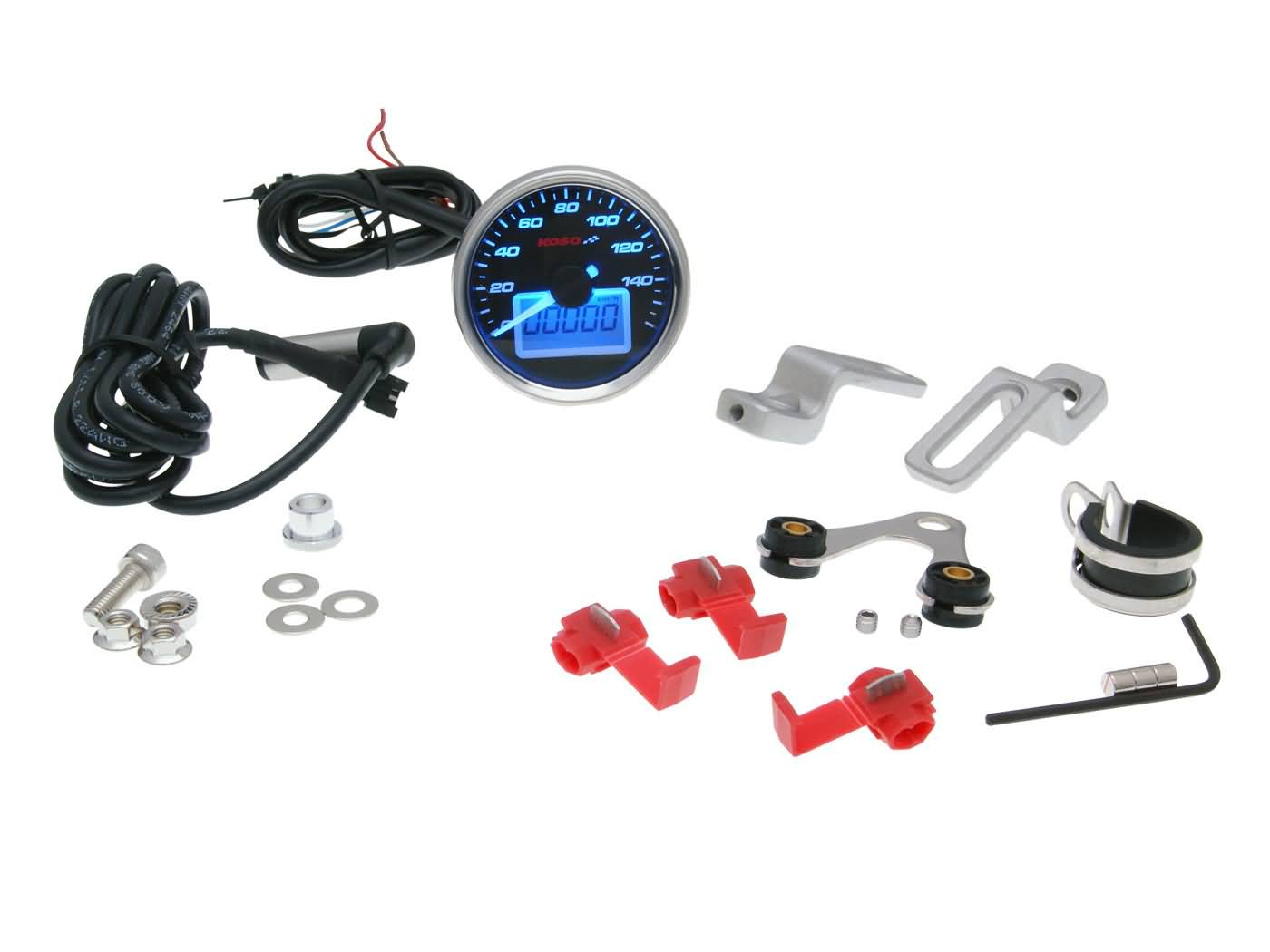 spidometras Koso D55 GP Style max 160km/h (su tipo patvirtinimu)