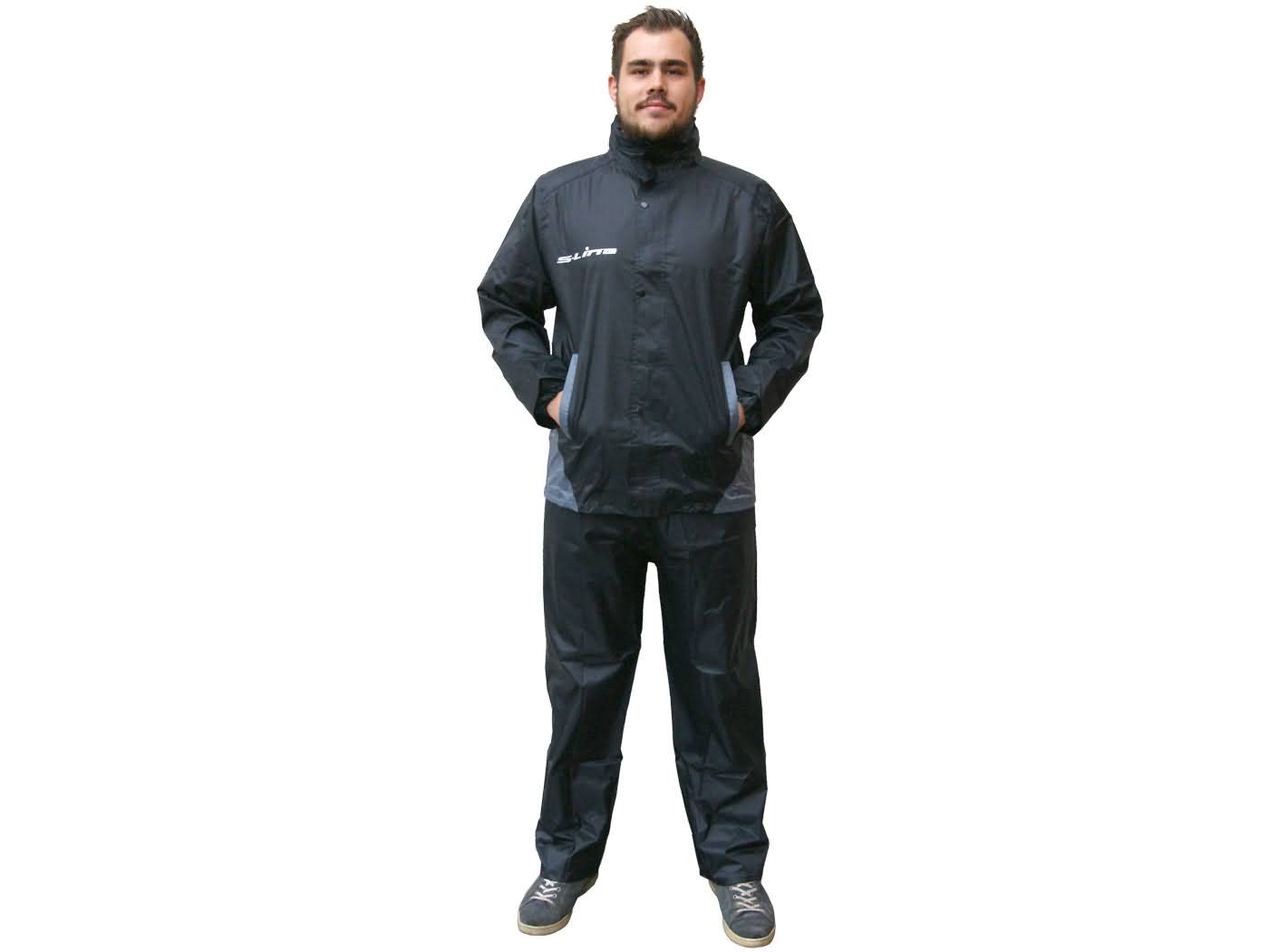 lietaus kostiumas S-Line juodas 2 dalių - XL dydis