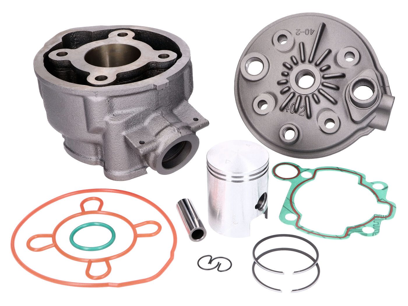 Cilindro komplektas su 50cc galvute, skirtas Generic Trigger, KSR-Moto, Keeway, Motobi, Ride, 1E40MA, 1E40MB
