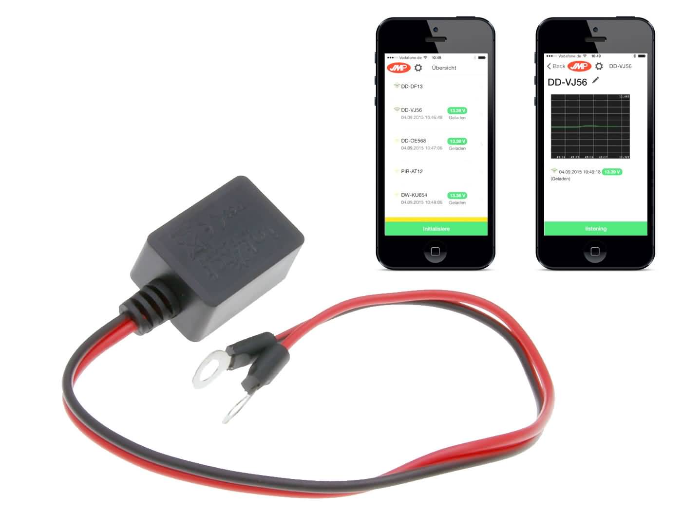 baterijos monitorius / akumuliatoriaus apsauga „Bluetooth“, skirta išmaniesiems telefonams ir planšetiniams kompiuteriams („iOS“, „Android“) = 39515