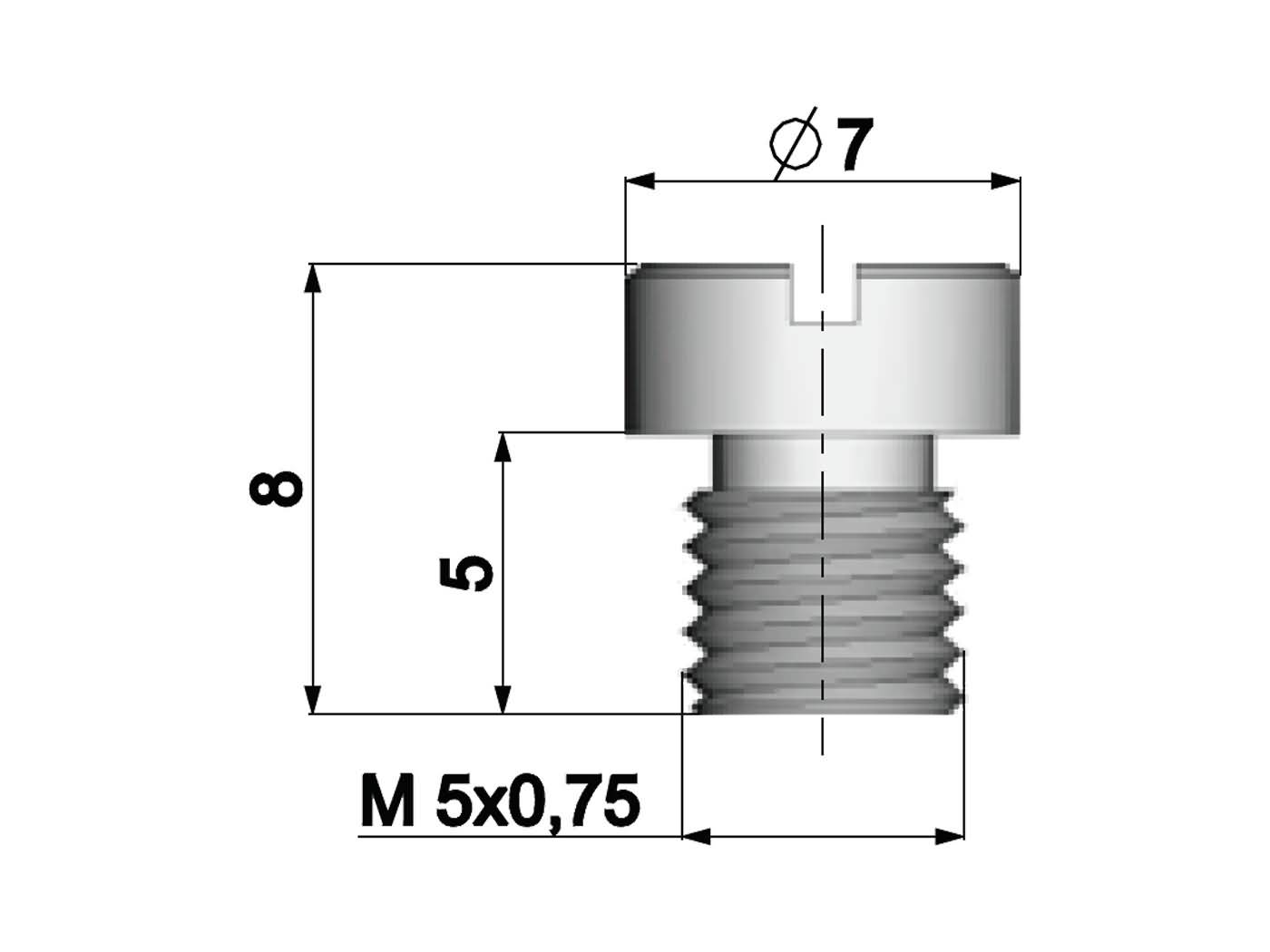 Main žikleris Polini 5mm Dellorto karbiuratoriui - 91